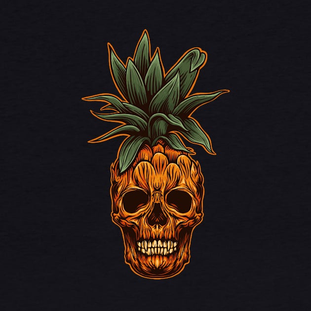 pineapple skull by Arjanaproject